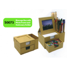 Message Box With Photo Frame and Stationery Holder